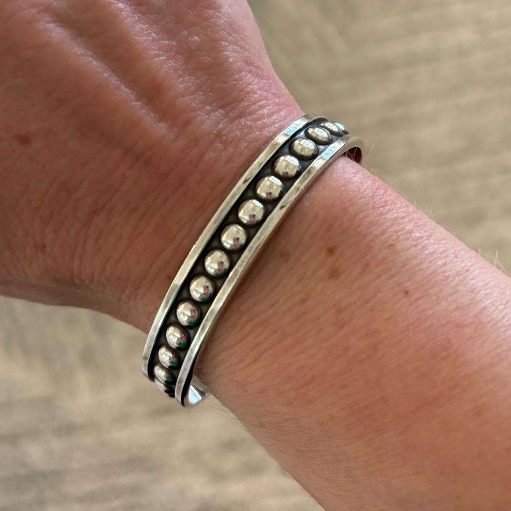 🩶James Avery Sterling Silver Beaded Cuff Bracelet🩶 - Picture 3 of 10